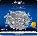 Staedtler 100 G24 Mars Lumograph Kurşunkalem 24'lü Metal Kutuda