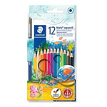 Staedtler 144 10Nc12 Noris Clup Aquarell 12'li Kuruboya Fırça Hediyeli