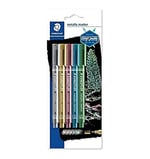 Staedtler 8323S Bk5 Metalik Markör 5'li Set - Seçenekler: 5 Marker, 6 stück (1er Pack)