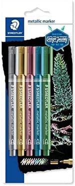 Staedtler 8323S Bk5 Metalik Markör 5'li Set - Seçenekler: 5 Marker, 6 stück (1er Pack)