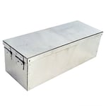 Stalwart Katlanır Saplı Kilit Kutusu - Değerli Eşyaları, Nakit, Mücevher ve Silahları Güvence Altına Almak İçin İstiflenebilir Tasarımlı Dayanıklı Metal Saklama Sandığı (Gümüş)