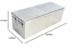 Stalwart Katlanır Saplı Kilit Kutusu - Değerli Eşyaları, Nakit, Mücevher ve Silahları Güvence Altına Almak İçin İstiflenebilir Tasarımlı Dayanıklı Metal Saklama Sandığı (Gümüş)