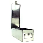Stalwart Katlanır Saplı Kilit Kutusu - Değerli Eşyaları, Nakit, Mücevher ve Silahları Güvence Altına Almak İçin İstiflenebilir Tasarımlı Dayanıklı Metal Saklama Sandığı (Gümüş)