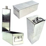 Stalwart Katlanır Saplı Kilit Kutusu - Değerli Eşyaları, Nakit, Mücevher ve Silahları Güvence Altına Almak İçin İstiflenebilir Tasarımlı Dayanıklı Metal Saklama Sandığı (Gümüş)