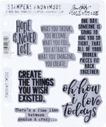 Stampers Anonim CMS252 Ponderings Tim Holtz Yapışkanlı Mühür, 17,8 x 21,6 cm, Şeffaf