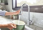 (Standard, Kitchen Faucet, Chrome) - Moen 7594C Arbour One-Handle Pulldown Kitchen Faucet Featuring Power Boost and Reflex, Chrome
