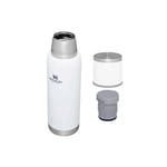 STANLEY Adventure To-Go Termos 1 Litre - Beyaz (Polar) | Paslanmaz Çelik | 25 saat dayanır. Sıcak - 27 saat. Soğuk – Sızdırmaz – BPA içermez – Kapak bardak görevi görür