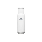 STANLEY Adventure To-Go Termos 1 Litre - Beyaz (Polar) | Paslanmaz Çelik | 25 saat dayanır. Sıcak - 27 saat. Soğuk – Sızdırmaz – BPA içermez – Kapak bardak görevi görür