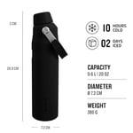 STANLEY Aerolight IceFlow Fast Flow Soğuk Su Termosu 0.60 Litre - Siyah | Paslanmaz Çelik
