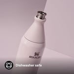 STANLEY All Day Slim Soğuk Su Termosu 0.60 Litre - Pembe Kuvars (Rose Quartz) | Paslanmaz Çelik | 6 saat soğutur. - 11 saat. Buz soğutmalı, sızdırmaz, BPA içermez, bulaşık makinesinde yıkanabilir