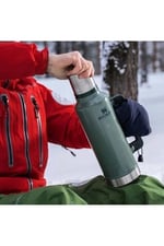 Stanley Classic Legendary Vakumlu Çelik Termos, 1.9 Litre, Yeşil (Hammertone Green)
