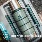 Stanley Classic Legendary Vakumlu Çelik Termos, Yeşil (Hammertone Green), 0.75 L