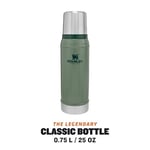 Stanley Classic Legendary Vakumlu Çelik Termos, Yeşil (Hammertone Green), 0.75 L