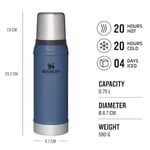 Stanley Classic Legendary Vakumlu Çelik Termos, 0.75 L