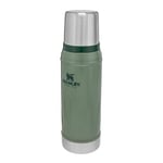 Stanley Classic Legendary Vakumlu Çelik Termos, Yeşil (Hammertone Green), 0.75 L