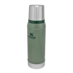 Stanley Classic Legendary Vakumlu Çelik Termos, Yeşil (Hammertone Green), 0.75 L