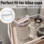 Stanley Cup için 40 oz Bardak Kapağı Yedek Kesim, 1 Paket Yedek Kapak, Stanley Bardak Aksesuarları için Dökülmeye Dayanıklı Bardak Kapakları (Şeffaf - Donma)