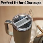 Stanley Cup için 40 oz Bardak Kapağı Yedek Kesim, 1 Paket Yedek Kapak, Stanley Bardak Aksesuarları için Dökülmeye Dayanıklı Bardak Kapakları (Şeffaf - Donma)