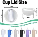 Stanley Cup için 40 oz Bardak Kapağı Yedek Kesim, 1 Paket Yedek Kapak, Stanley Bardak Aksesuarları için Dökülmeye Dayanıklı Bardak Kapakları (Opak - Beyaz)