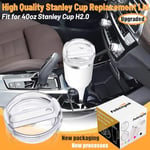Stanley Cup için 40 oz Bardak Kapağı Yedek Kesim, Stanley Seyahat Tumbler için 2 Paket Şeffaf Yedek Kapak, Stanley Bardak Aksesuarları için Dökülmeye Dayanıklı Bardak Kılıfları (Opak - Beyaz)
