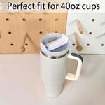 Stanley Cup için 40 oz Bardak Kapağı Yedek Kesim, Stanley Seyahat Tumbler için 2 Paket Şeffaf Yedek Kapak, Stanley Bardak Aksesuarları için Dökülmeye Dayanıklı Bardak Kılıfları (Opak - Beyaz)