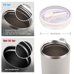 Stanley Cup ile Uyumlu 40 Oz Tumbler Flip Hasır Kapak Stanley Cup Quencher ile Uyumlu 40 oz Tumbler Bardak Kapağı (Krem Beyaz, 1 Paket)
