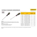 Stanley - FatMax Düz Tornavida SL8 (175 mm Bıçak Uzunluğu, Krom Vanadyum, Ergonomik Yumuşak Sap) 0-65-138, çok - Bedenler: 150 mm, 175 mm