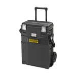 Stanley - FatMax Mobil Iş Istasyonu (54,9 X 73,3 X 41,3 Cm, Ağır Yük Tekerlekleri, Otomatik Güvenlik Kilidi, Iz Edilebilir Teleskopik Sap, Yan Saplar) 1-94-210