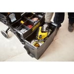 Stanley - FatMax Mobil Iş Istasyonu (54,9 X 73,3 X 41,3 Cm, Ağır Yük Tekerlekleri, Otomatik Güvenlik Kilidi, Iz Edilebilir Teleskopik Sap, Yan Saplar) 1-94-210