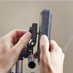 Stanley Fotostativ, alüminyum, üç Gleitfuesse, sütun (44 cm ila 140 cm, 1/4 inç dişli, platform eğilebilir) 1 – 77 – 201