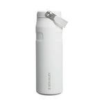 STANLEY IceFlow™ Aerolight™ Flip Straw 2.0 Pipetli Termos Su Şişesi 0.7 Litre - Beyaz (Frost) | Paslanmaz Çelik