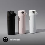 STANLEY IceFlow™ Aerolight™ Flip Straw 2.0 Pipetli Termos Su Şişesi 0.7 Litre - Beyaz (Frost) | Paslanmaz Çelik