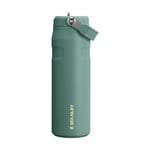STANLEY IceFlow™ Aerolight™ Flip Straw 2.0 Pipetli Termos Su Şişesi 0.7 Litre - Yeşil (Shale) | Paslanmaz Çelik