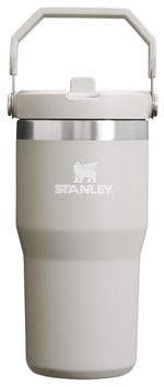 Stanley IceFlow Paslanmaz Çelik Pipetli Bardak - Ev, Ofis veya Araba için Vakum Yalıtımlı Su Şişesi Yeniden Kullanılabilir Bardak Sızdırmaz Kapaklı Soğuk 12 Saat Buzlu 2 Gün, 20 oz, Kül