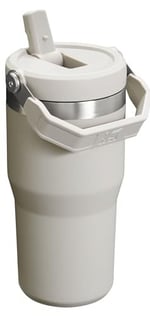 Stanley IceFlow Paslanmaz Çelik Pipetli Bardak - Ev, Ofis veya Araba için Vakum Yalıtımlı Su Şişesi Yeniden Kullanılabilir Bardak Sızdırmaz Kapaklı Soğuk 12 Saat Buzlu 2 Gün, 20 oz, Kül