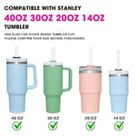 Stanley için 10 Paket Yedek Pipet 40 oz 30 oz 20 oz 14 oz Macera Söndürücü Seyahat Bardağı, Yeniden Kullanılabilir Şeffaf Pipetler Temizleme Fırçalı, Stanley Cup Kupa Aksesuarları ile Uyumlu