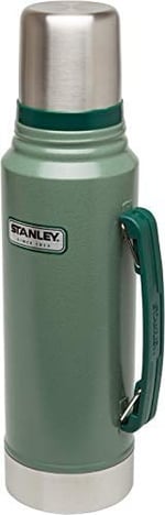 Stanley Klasik Vakumlu Paslanmaz Çelik Termos, Yeşil, 1 L, Çift Duvar Yalıtımı, Makinede Yıkanabilir, 11.7W x 35.8H cm