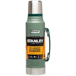 Stanley Klasik Vakumlu Paslanmaz Çelik Termos, Yeşil, 1 L, Çift Duvar Yalıtımı, Makinede Yıkanabilir, 11.7W x 35.8H cm