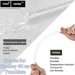 Stanley Kupası 40 oz için Pipetler, Stanley 40 oz Bardak için Yedek Pipet, Yeniden Kullanılabilir Pipet Aksesuarları, Bulaşık Makinesinde Yıkanabilir, Temizleme Fırçasıyla Temizle ve BPA İçermez, 6'lı