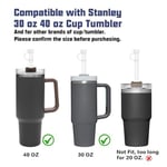 Stanley Kupası için Hasır Dökülme Durdurucu Kapak Aksesuarları 40oz 30oz Söndürücü, Temizleme Fırçası ile 6 Hasır Değiştirme Bardak Aksesuarları, 4 Sızdırmaz Fiş, Stanley için 2 Silikon Kapak Kapağı