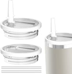 Stanley Quencher fincan için 2 Paket 40 oz Tumbler Flip Straw Kapak Yedek takım, sızdırmaz ve dökülmeye dayanıklı bardak kapağı, Stanley 40 oz bardak için uygun Tumbler Cover (Beyaz)