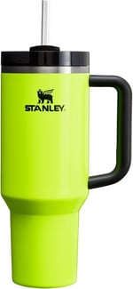 Stanley Quencher H2.0 FlowState Paslanmaz Çelik Vakum Yalıtımlı Bardak Kapaklı ve Pipetli Su, Buzlu Çay veya Kahve, Smoothie ve Daha Fazlası için, Neon Sarı, 40 oz