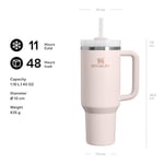 Stanley Quencher Pipetli Termos Bardak, 1.18 Litre, Pembe Kuvars (Rose Quartz)
