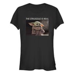Star Wars The Mandalorian - Baby Yoda Meme Bisiklet Yaka T-Shirt Tişört Kadın