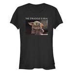 Star Wars The Mandalorian - Baby Yoda Meme Bisiklet Yaka T-Shirt Tişört Kadın