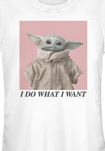 Star Wars The Mandalorian - Sassy Baby Bisiklet Yaka T-Shirt Tişört Kadın