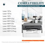STAROVER 106A HP 106A W1106A Toner Kartuşu HP Lazer 107w 107a 107r HP Lazer MFP 135wg 135a 135r 135w 137fnw için Uyumlu (1 Siyah, Çipli)