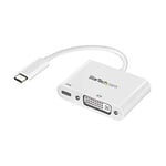 StarTech.com USB C - DVI Adaptörü, Güç Teslimatı