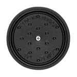 STAUB 40500-101-0 Mini Güveç, yuvarlak kapaklı 10 cm, 0,25 L, indüksiyona uygun, mat siyah emaye kap içi, siyah