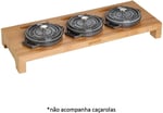 Staub Ahşap 3'lü Mini Tencere Standı